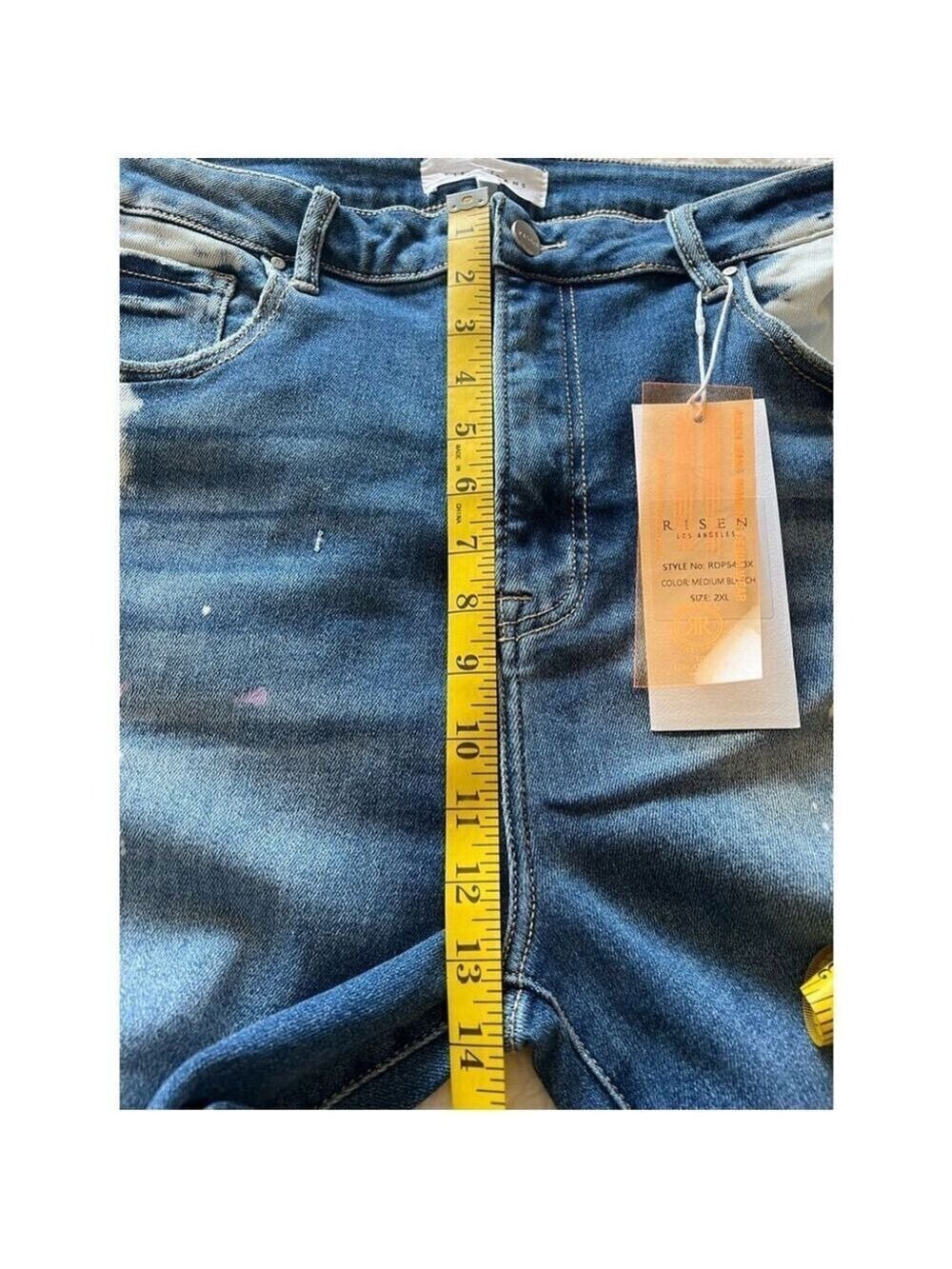 Risen Bleach Accent High Rise Jeans (2XL) - Picture 3 of 8